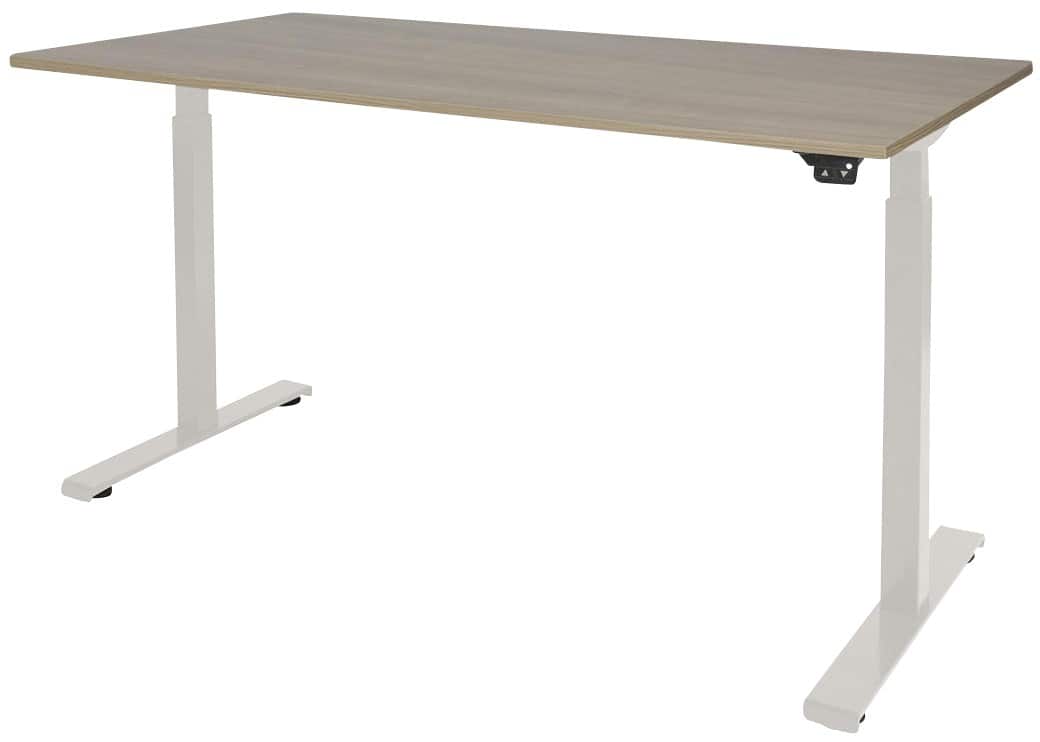 Schaffenburg Dextro Basic Elektrisch Höhenverstellbar Sitz-Stehschreibtisch Rechteckig Eiche T-Fuß 1.200 (B) x 800 (T) x 705 (H) mm Melamin