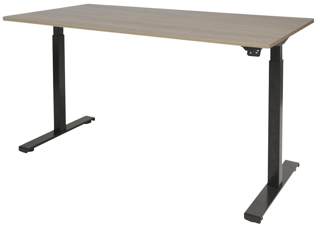 Schaffenburg Dextro Basic Elektrisch Höhenverstellbar Sitz-Stehschreibtisch Rechteckig Eiche T-Fuß 1.400 (B) x 800 (T) x 705 (H) mm Melamin