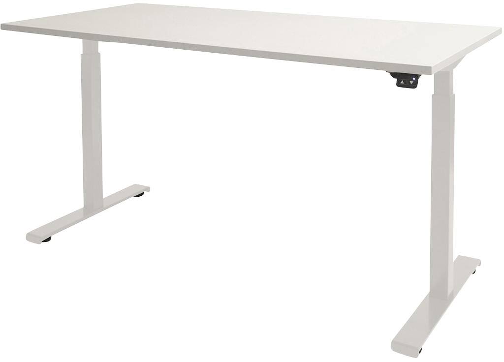 Schaffenburg Dextro Basic Elektrisch Höhenverstellbar Sitz-Stehschreibtisch Rechteckig Weiß T-Fuß 1.800 (B) x 800 (T) x 705 (H) mm Melamin