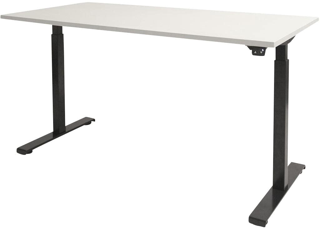 Schaffenburg Dextro Basic Elektrisch Höhenverstellbar Sitz-Stehschreibtisch Rechteckig Weiß T-Fuß 1.800 (B) x 800 (T) x 705 (H) mm Melamin