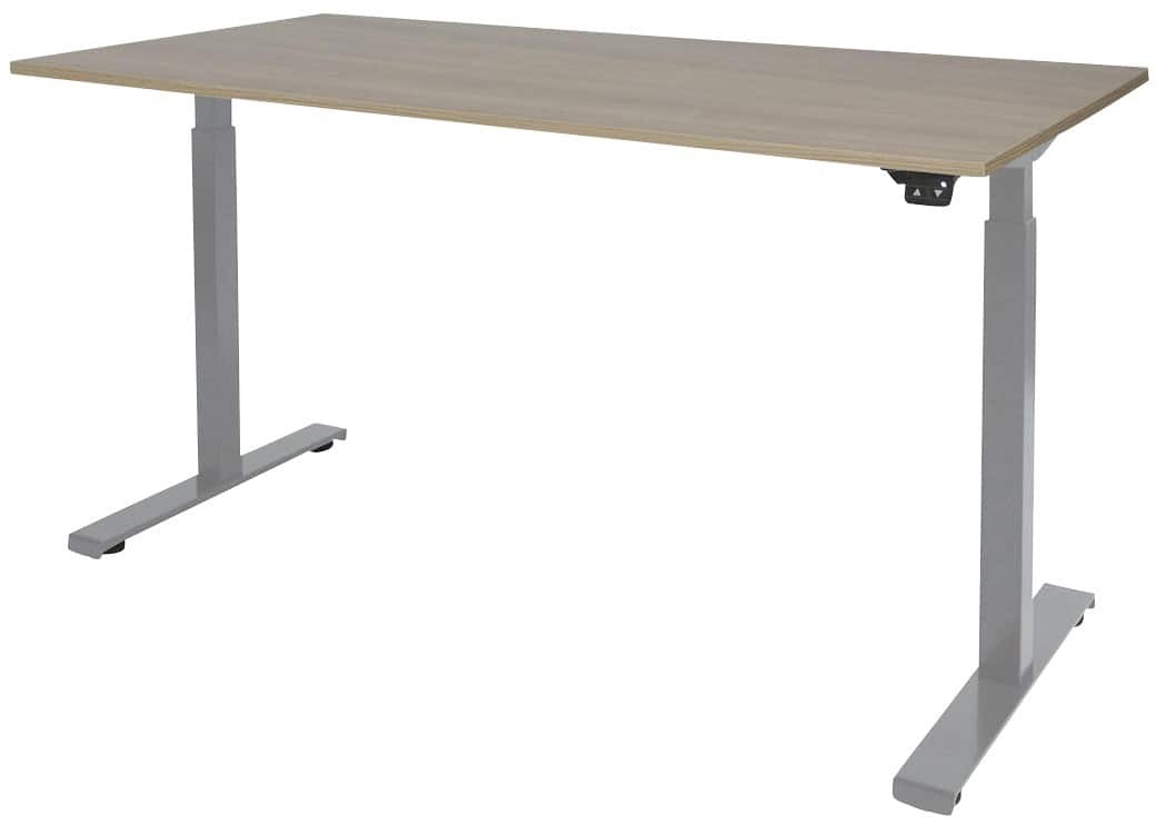Schaffenburg Dextro Basic Elektrisch Höhenverstellbar Sitz-Stehschreibtisch Rechteckig Eiche T-Fuß 1.800 (B) x 800 (T) x 705 (H) mm Melamin
