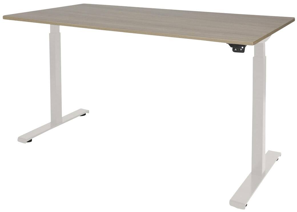 Schaffenburg Dextro Basic Elektrisch Höhenverstellbar Sitz-Stehschreibtisch Rechteckig Eiche T-Fuß 1.800 (B) x 800 (T) x 705 (H) mm Melamin