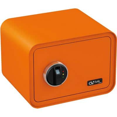 Olympia Einbruchschutztresor GoSafe 100 Orange 260 x 350 x 350 mm Fingerabdruck