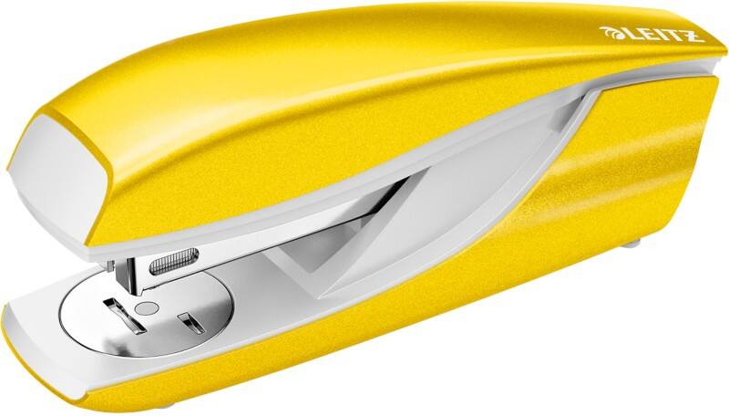 Leitz NeXXt WOW Heftgerät 5502 Halbstreifen 30 Blatt Gelb 24/6, 26/6 Metall