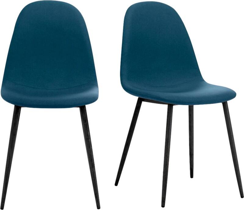 meet powered by PAPERFLOW Besucherstuhl Stoff Ohne Armlehnen Blau MUST  2 Stück