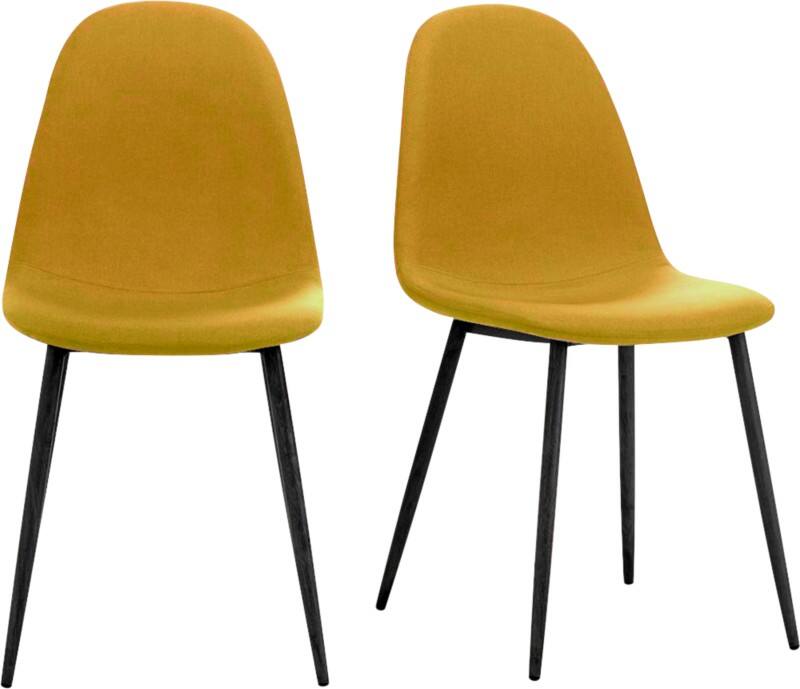 meet powered by PAPERFLOW Besucherstuhl Stoff Ohne Armlehnen Gold MUST  2 Stück