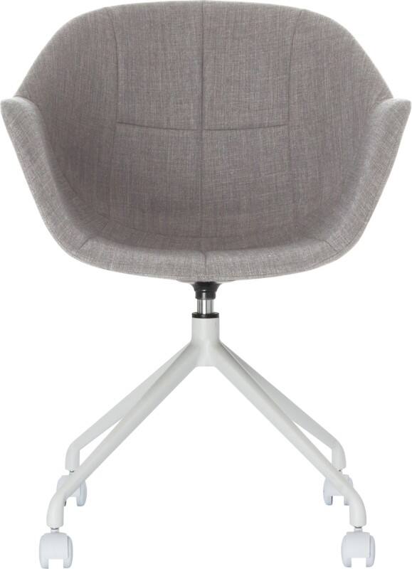 meet powered by PAPERFLOW Besucherstuhl Stoff Feste Armlehne Grau GANT 620 x 575 x 850 mm 2 Stück