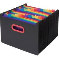 Snopake Stehsammler DIN A4 Mehrfarbig Polypropylen 24 Fächer 33 x 5,5 x 23 cm