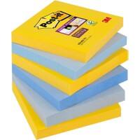 Post-it New York Super Sticky Haftnotizen 76 x 76 mm Farbig Sortiert Quadratisch 6 Stück à 90 Blatt