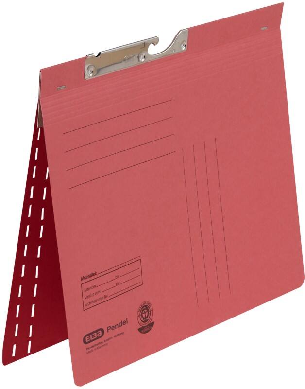 ELBA Pendelmappe A4 V-Boden Rot Blauer Engel UZ56 (Recyclingkarton Schreibwaren)