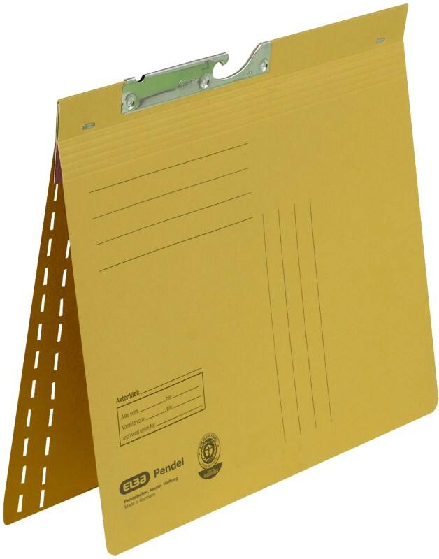 ELBA Pendelmappe A4 V-Boden Gelb Blauer Engel UZ56 (Recyclingkarton Schreibwaren)