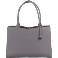 SOCHA Damen Laptoptasche Straight Line Mud 15.6 " Kunstleder Hellgrau 42 x 13 x 31,5 cm