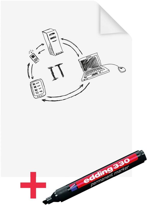 Legamaster Wall Mountable Paper Chart Foil Magic-Chart Blanko 60 x 80 cm Recycelbar Weiß 25 Blatt