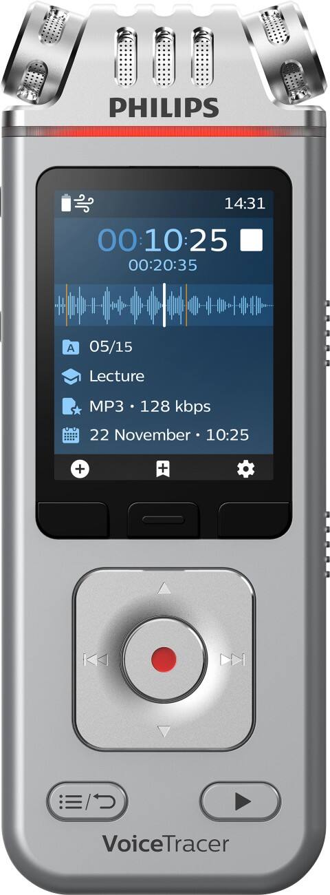 Philips Digitales Diktiergerät VoiceTracer DVT4110 Silber