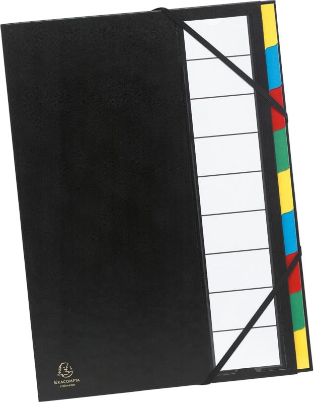 Exacompta Ordnungsmappe 55330E DIN A4 Farbig Sortiert Vinylbeschichtetes Papier 23,5 x 33,5 cm 6 Stück