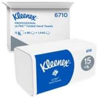 Kleenex Ultra Papierhandtücher V-falz (zick-zack) Weiß 3-lagig 6710 15 Stück à 96 Blatt