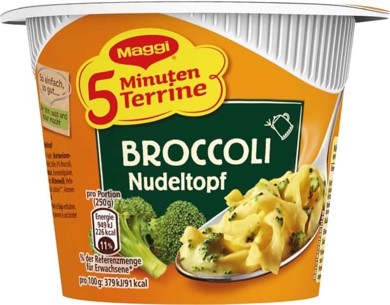 Nestlé Maggi 5 Minuten Terrine Nudeltopf Brokkoli 8 Stück