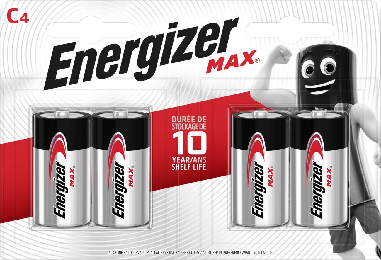 Energizer C Alkali-Batterien Max LR14 1,5 V 4 Stück