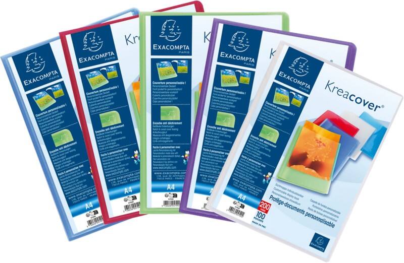 Exacompta Präsentationsmappe Kreacover 5799E Farbig Sortiert Polypropylen 8 Stück