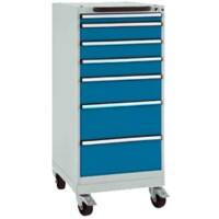 Manuflex Mobil Schubfachschrank BASETEC Brillantblau 500 x 580 x 1.160 mm