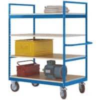 Manuflex VARIMOBIL Mobiler Etagenwagen 4 Fachböden 500 kg 600 x 1.030 x 1.730 mm Brillantblau