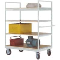 Manuflex VARIMOBIL Mobiler Etagenwagen 4 Fachböden 500 kg 600 x 1.030 x 1.730 mm Hellgrau