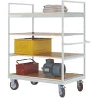 Manuflex VARIMOBIL Mobiler Etagenwagen 4 Fachböden 500 kg 800 x 1.030 x 1.730 mm Hellgrau