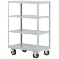 Manuflex TRANSOMOBIL Mobiler Etagenwagen 4 Fachböden 500 kg 600 x 1.000 x 1.545 mm Hellgrau