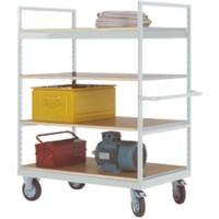 Manuflex VARIMOBIL Mobiler Etagenwagen 4 Fachböden 500 kg 700 x 1.530 x 1.730 mm Hellgrau