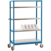 Manuflex VARIMOBIL Mobiler Etagenwagen 4 Fachböden 250 kg 600 x 1.030 x 1.650 mm Brillantblau