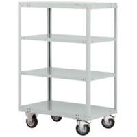 Manuflex TRANSOMOBIL Mobiler Etagenwagen 4 Fachböden 400 kg 1.000 x 600 x 1.505 mm Hellgrau