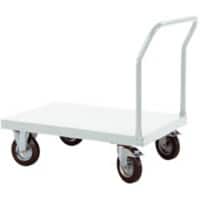 Manuflex Plattformwagen TRANSOMOBIL für 400 Kg mit Schiebestange Lichtgrau 540 x 1.013 mm