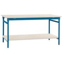 Manuflex Stationär Beistelltisch Melamin BASIS Brillantblau 1.250 x 600 x 780 mm