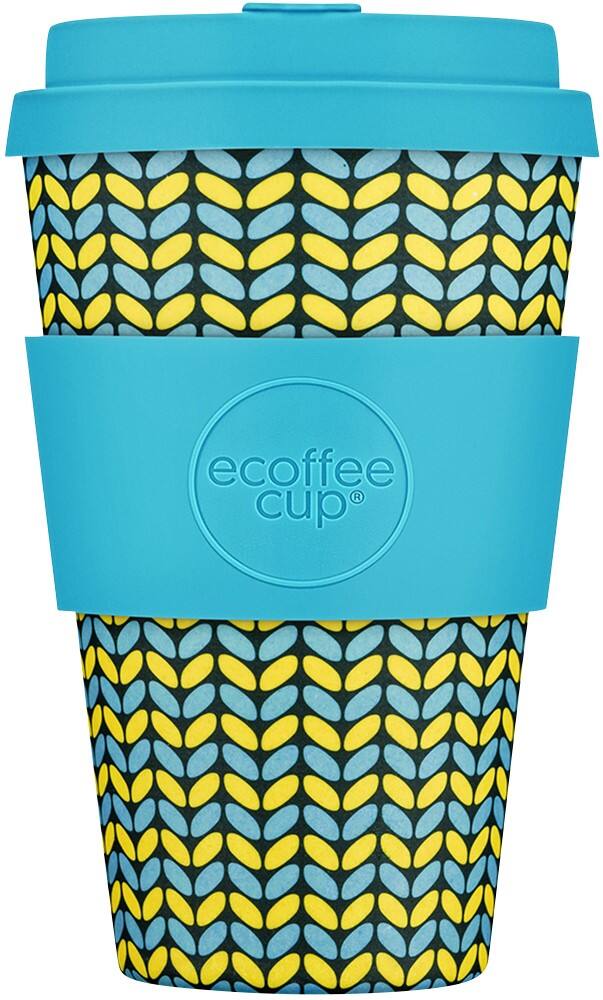 Ecoffee Cup Kaffeebecher Norweaven 400 ml Blau, Gelb