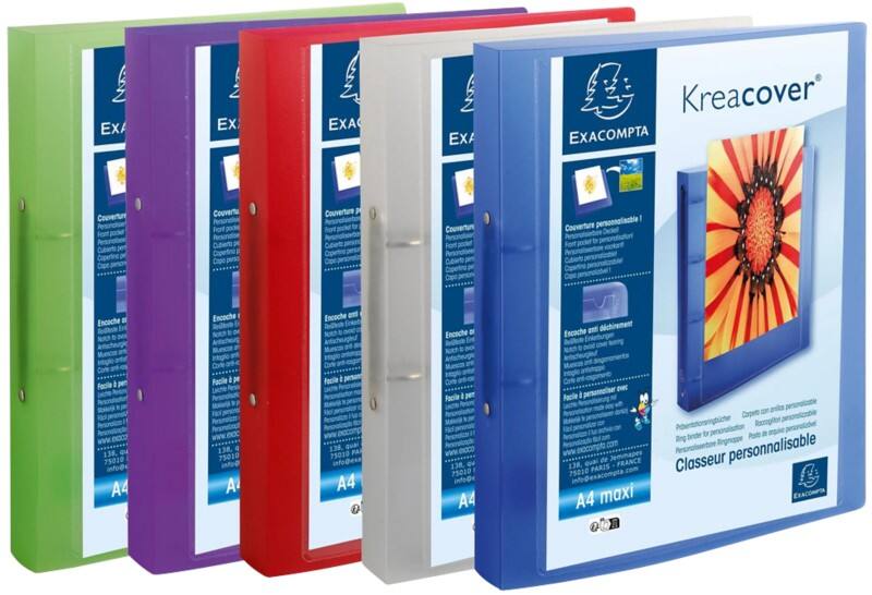 Exacompta Ringbuch Polypropylen DIN A4+ 2 Ringe 30 mm Farbig sortiert 15 Stück