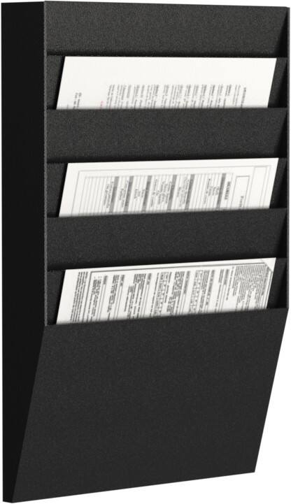 Paperflow A4 Prospekthalter Wandmontiert Schwarz A4H1X6.01
