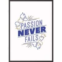 Paperflow Wandbild "Passion never fails" 300 x 400 mm