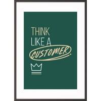 Paperflow Wandbild "Think like a customer" 400 x 500 mm
