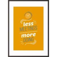 Paperflow Wandbild "Less meetings more doing" 500 x 700 mm