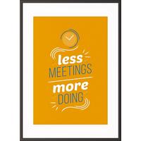 Paperflow Wandbild "Less meetings more doing" 210 x 297 mm