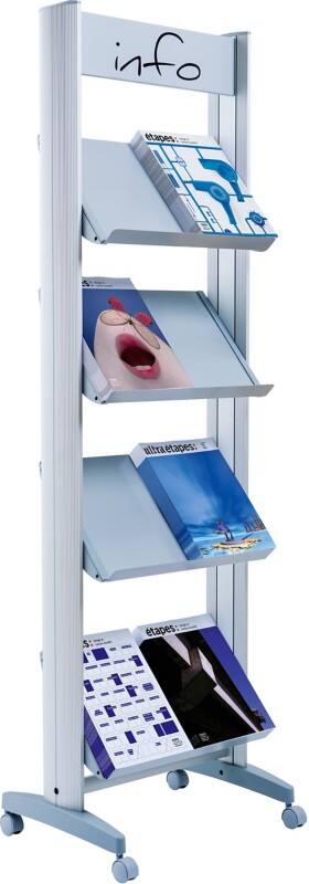 Paperflow A4 Prospektständer Silber 8.A4TM.35 500 (B) x 385 (T) x 300 (H) mm