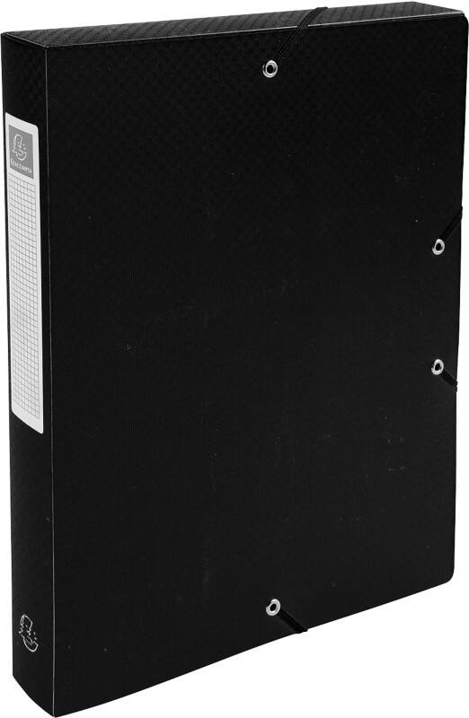 Exacompta OpaK Archivbox 59781E A4 PP (Polypropylen) 25 (B) x 33 (H) cm Schwarz 4,0 cm 8 Stück