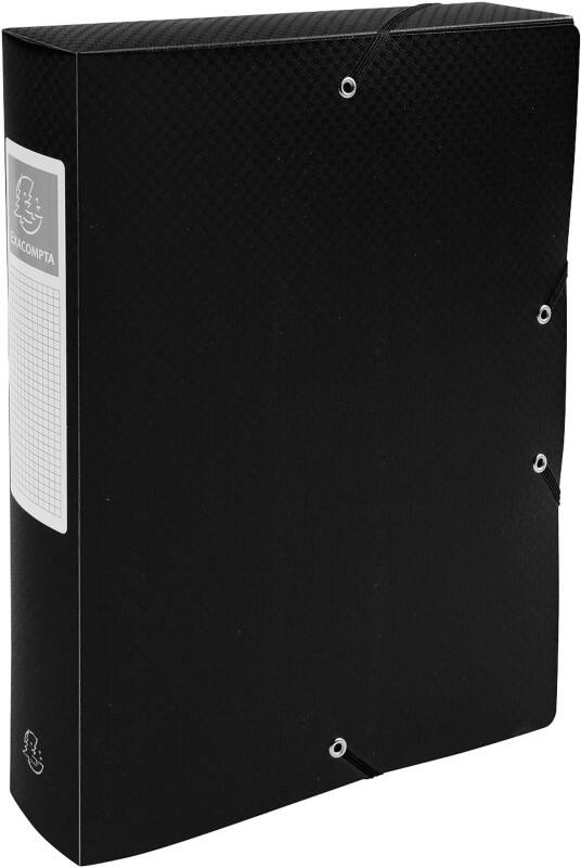 Exacompta OpaK Archivbox 59881E A4 PP (Polypropylen) 25 (B) x 33 (H) cm Schwarz 6,0 cm 8 Stück