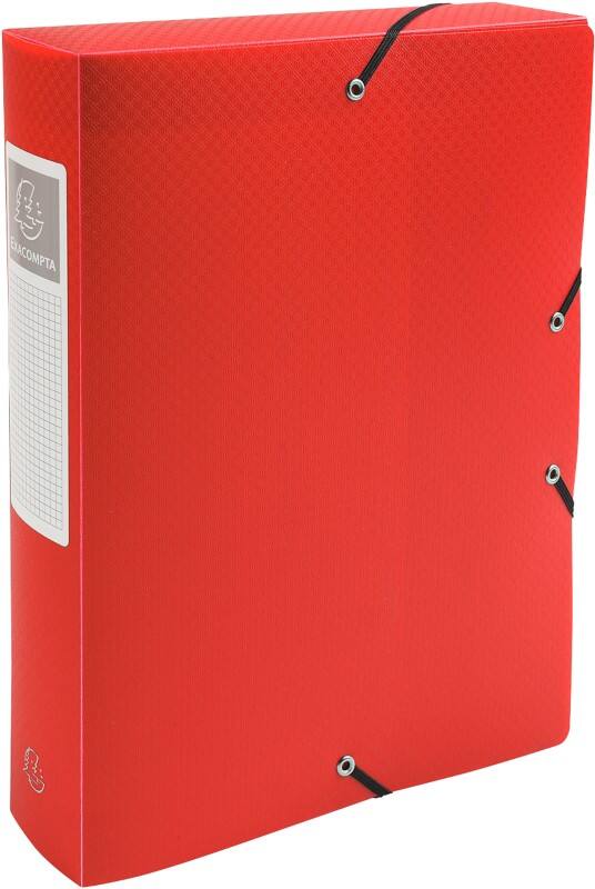 Exacompta OpaK Archivbox 59885E A4 PP (Polypropylen) 25 (B) x 33 (H) cm Rot 6,0 cm 8 Stück