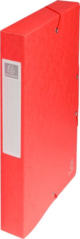 Exacompta Archivbox 50405E A4 Karton 25 (B) x 33 (H) cm Rot 4,0 cm 8 Stück