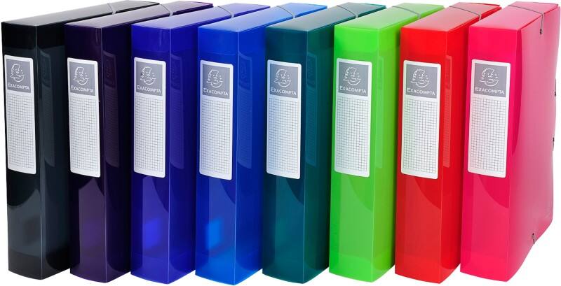 Exacompta Iderama Archivbox 59660E A4 PP (Polypropylen) 25 (B) x 33 (H) cm Färbig sortiert 6,0 cm 8 Stück