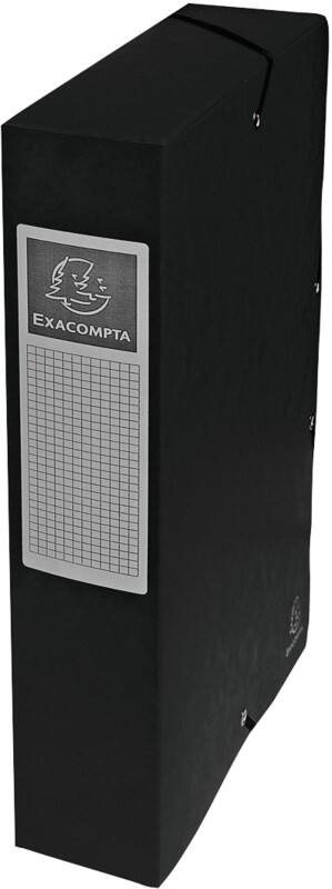 Exacompta Archivbox 50601E A4 Karton 25 (B) x 33 (H) cm Schwarz 6,0 cm 8 Stück