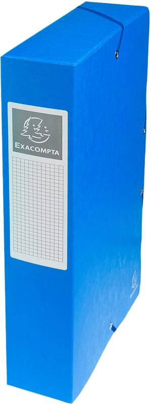 Exacompta Archivbox 50602E A4 Pressspankarton 25 (B) x 33 (H) cm Blau 6,0 cm 8 Stück