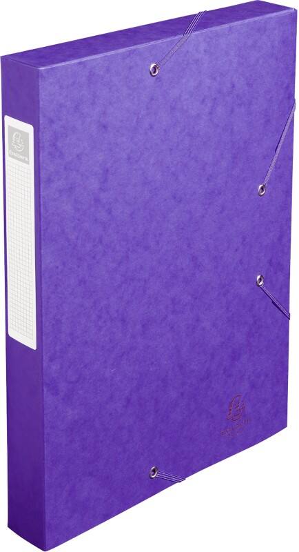 Exacompta Archivbox 14015H A4 Pressspankarton 25 (B) x 33 (H) cm Violett 4,0 cm 10 Stück