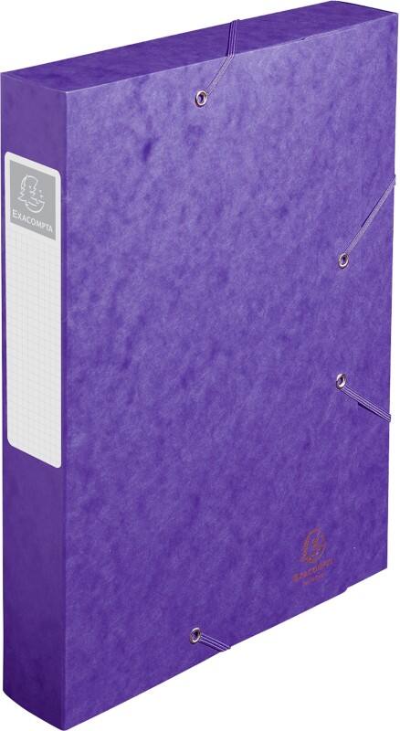 Exacompta Archivbox 16015H A4 Karton 25 (B) x 33 (H) cm Violett 6,0 cm 10 Stück